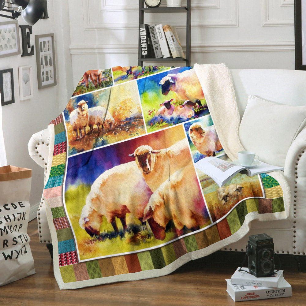 Sheep CL02110968MDF Sherpa Fleece Blanket