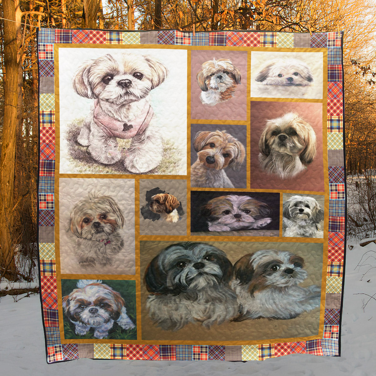 Shih Tzu Baby CLA31100286Q Quilt Blanket