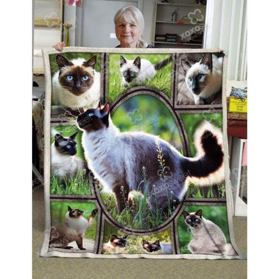 Siamese Cat CL05100484MDF Sherpa Fleece Blanket
