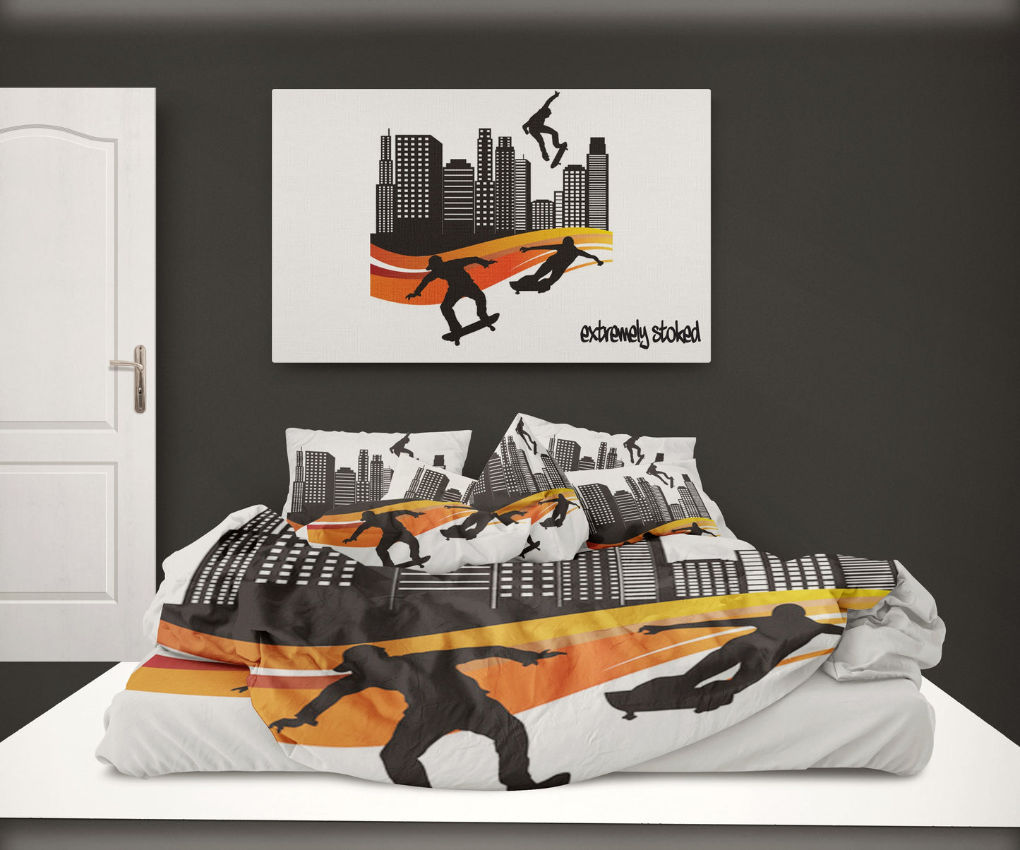 Skate City Skateboard CL11100235MDB Bedding Sets