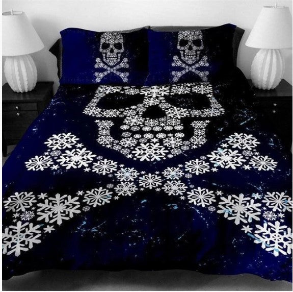 Skull Bedding Blue Sugar Skull Crossbones CLA1210424B Bedding Sets