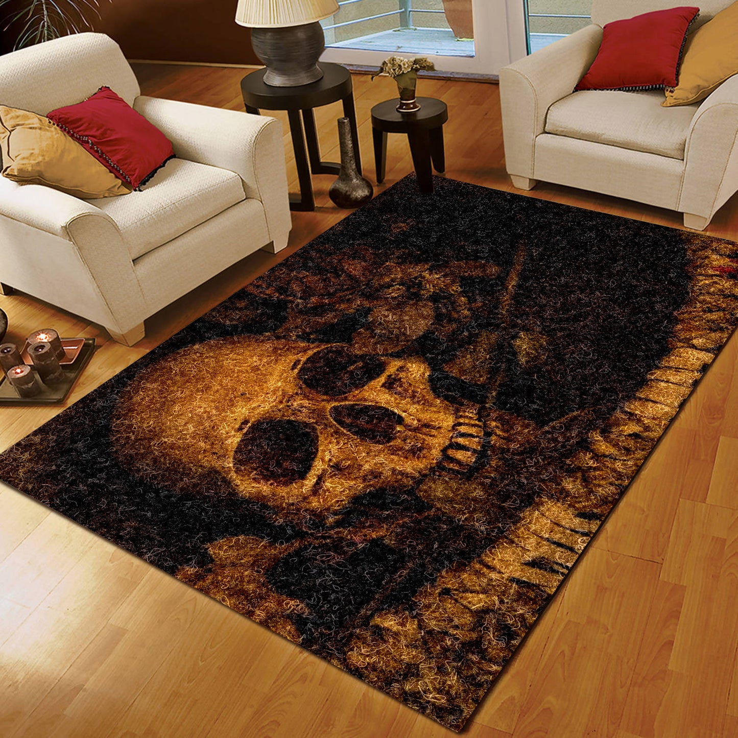 Skull Halloween HN260846R Rug
