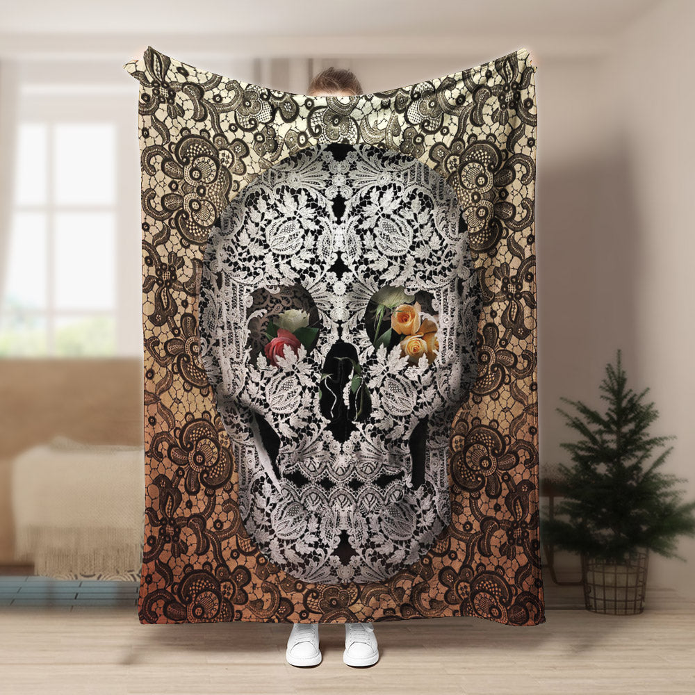 Skull NN0110138TT Sherpa Fleece Blanket