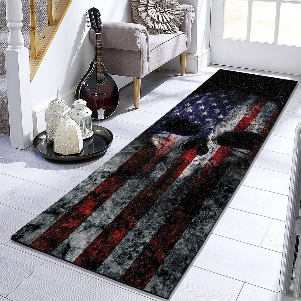 Skull Us Flag DN2310020RU Runner Rug