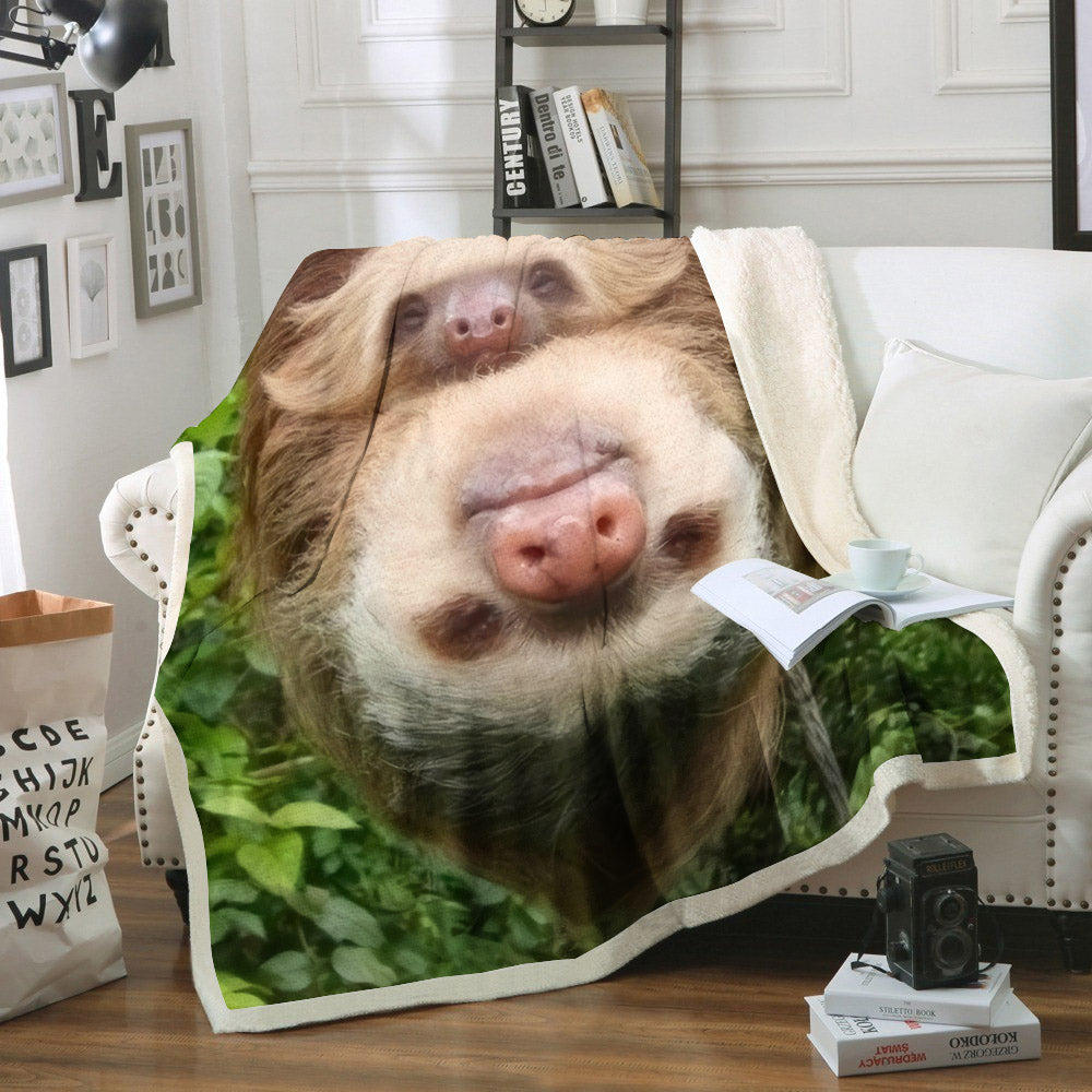 Sloth DD2009160F Sherpa Fleece Blanket