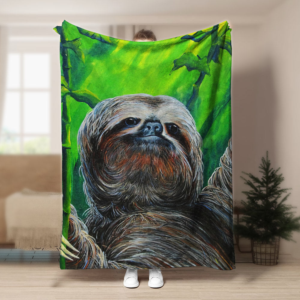 Sloth TT0809144TT Sherpa Fleece Blanket