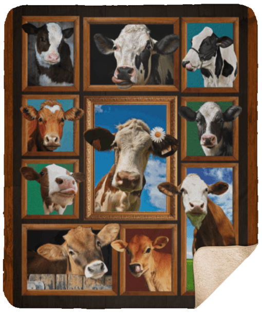 Smiling Cows Happy Cows CLM1810160S Sherpa Fleece Blanket