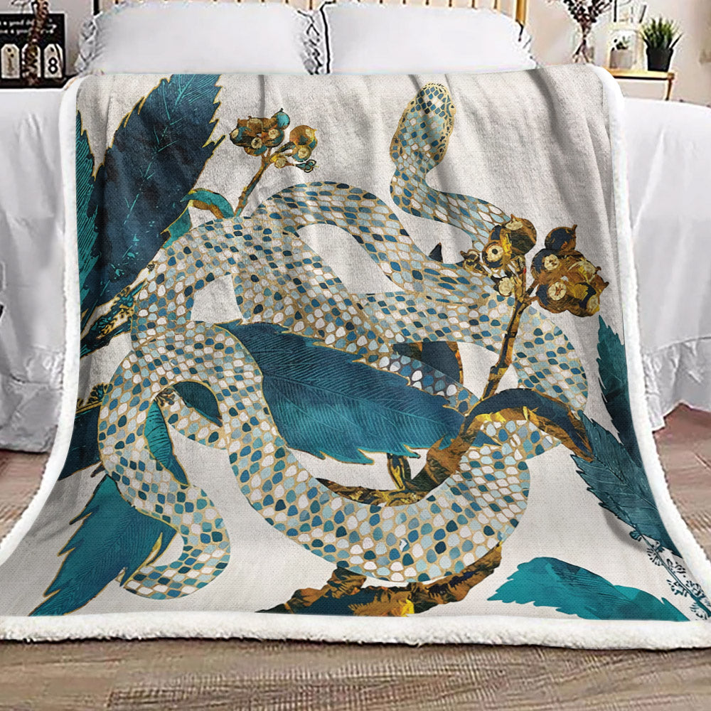 Snake VD3009215F Sherpa Fleece Blanket