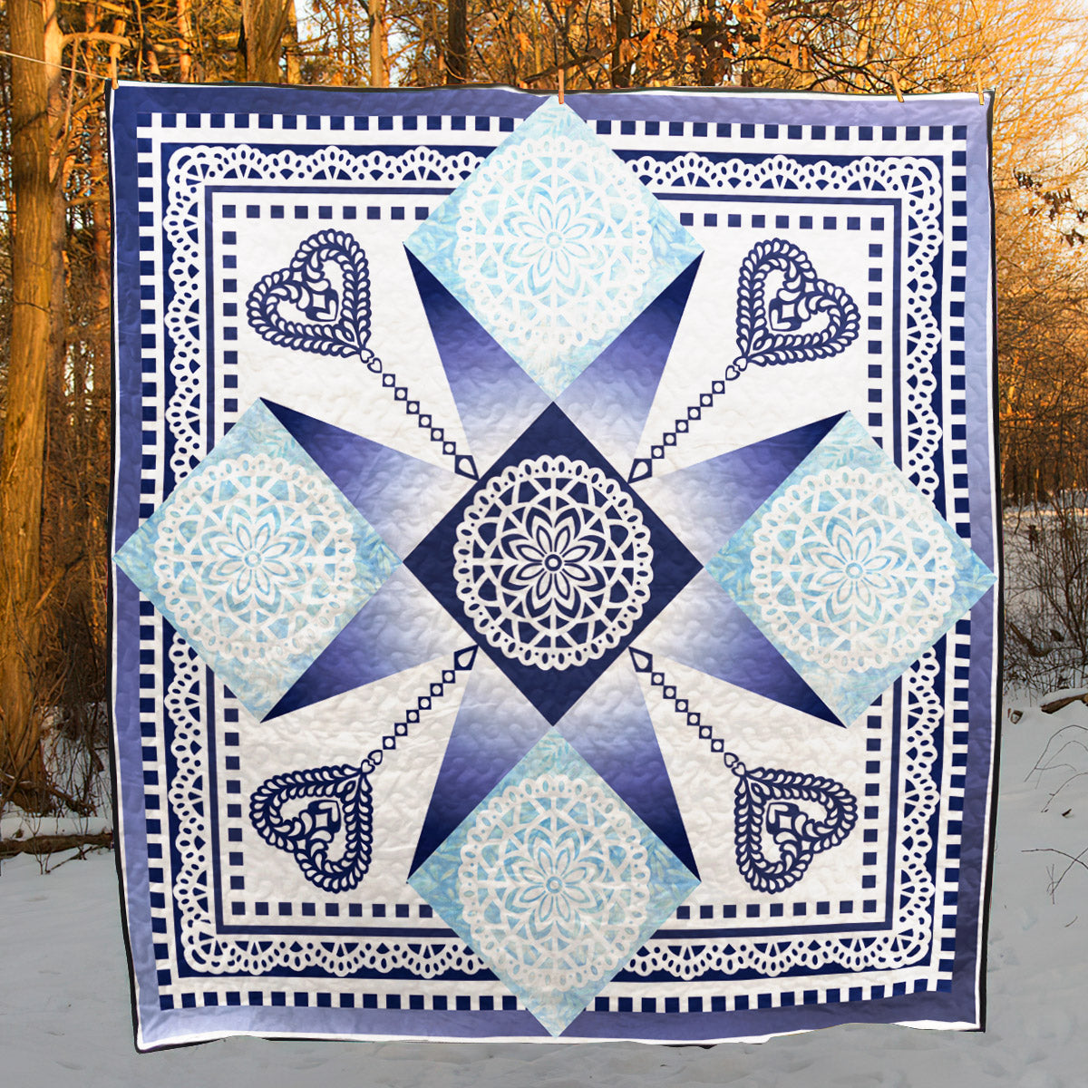 Snow Flake CLA0910609Q Quilt Blanket
