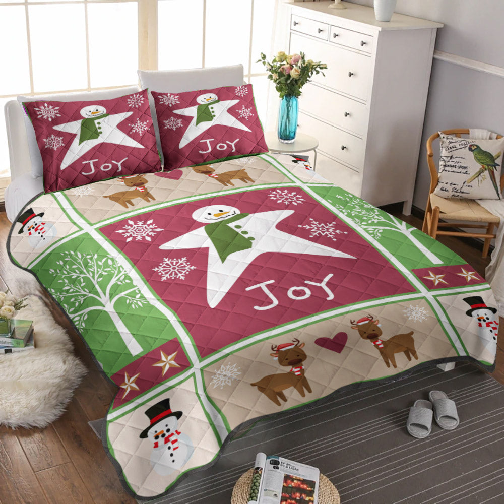 Snowman CLA2709194B Quilt Bedding Set