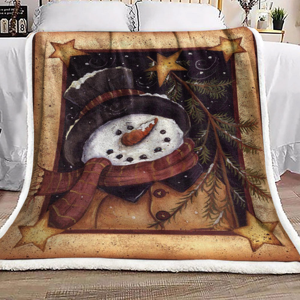 Snowman NT1010286F Sherpa Fleece Blanket