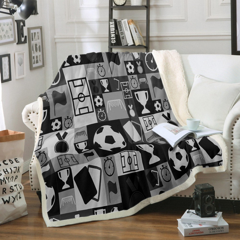 Soccer TT1409105TT Sherpa Fleece Blanket