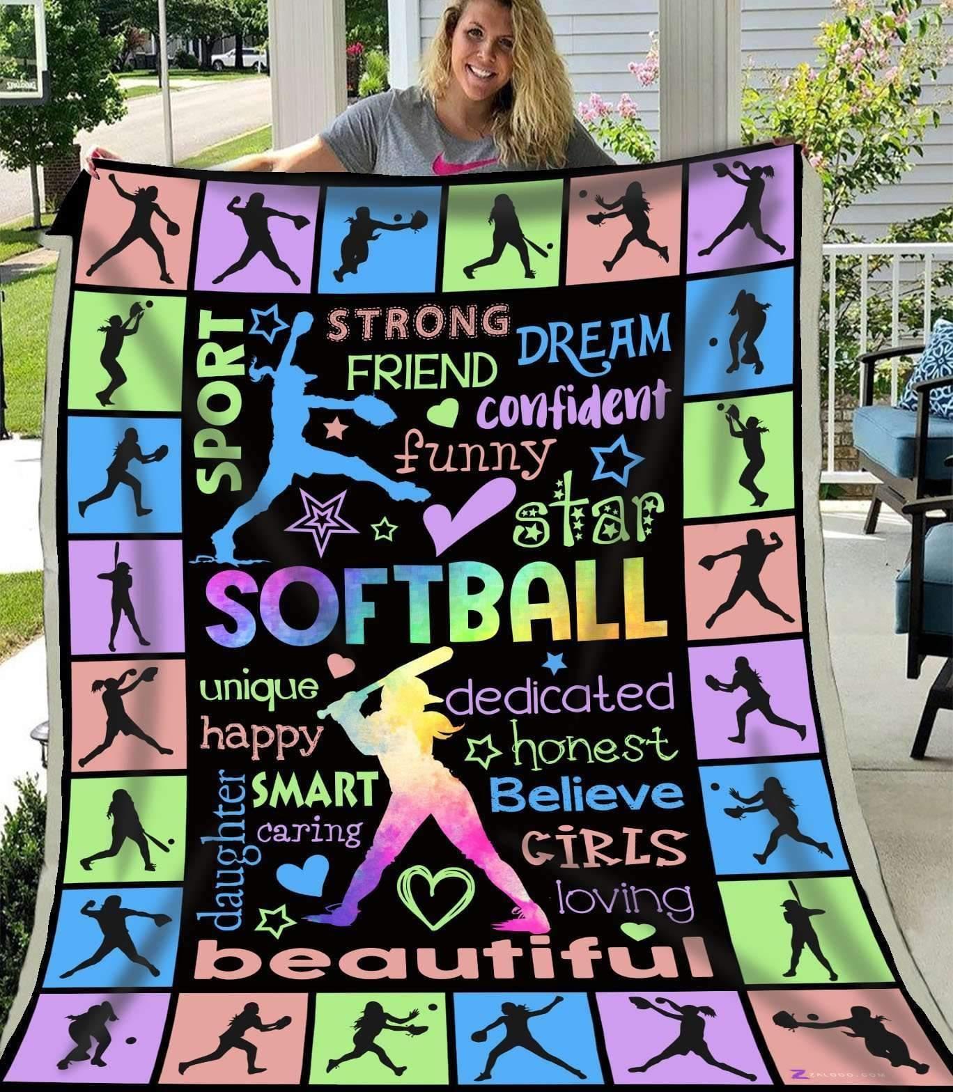 Softball CLA29112028F Sherpa FLeece Blanket