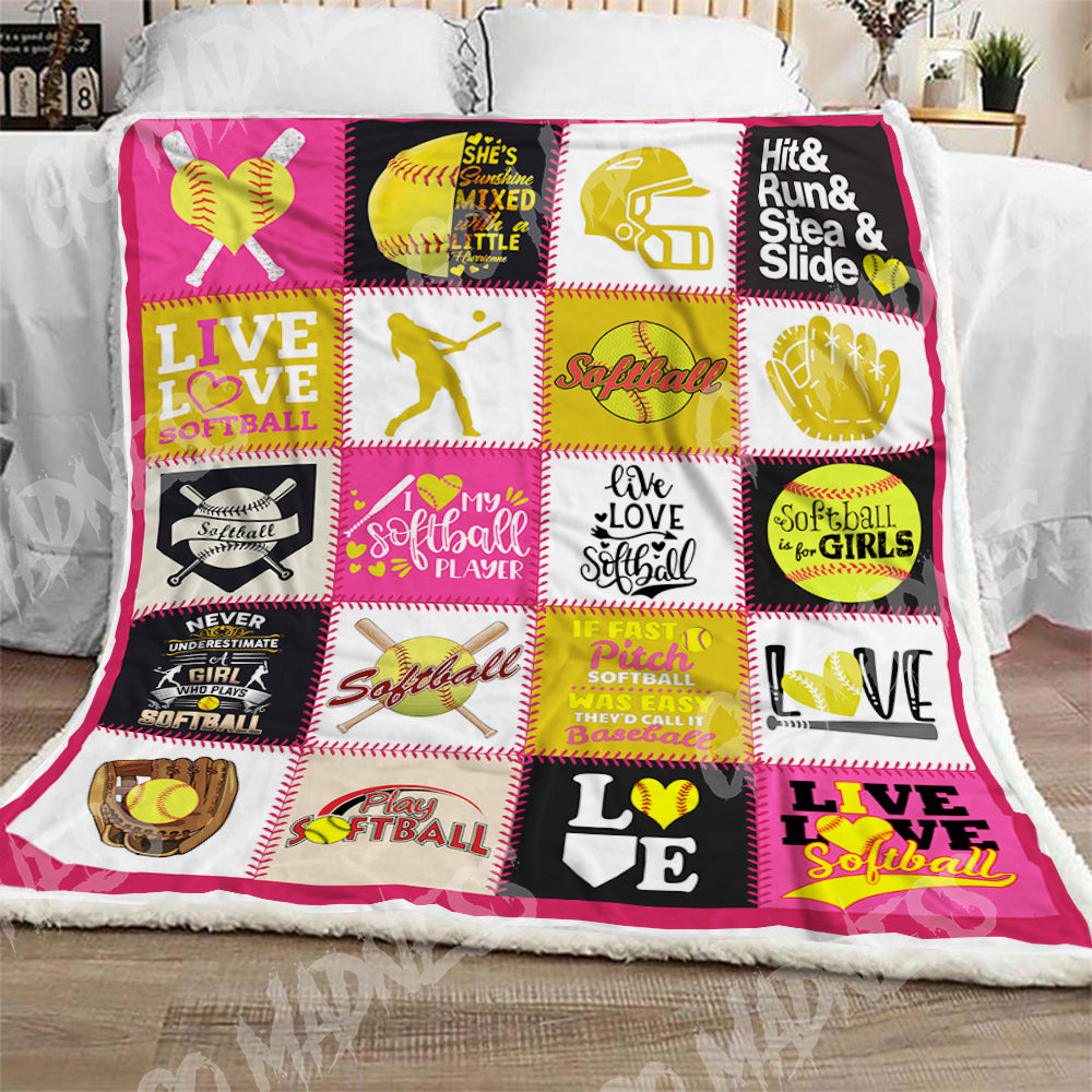 Softball CLM2210122S Sherpa Fleece Blanket
