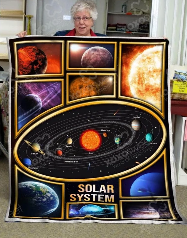 Solar System CLM3010448S Sherpa Fleece Blanket