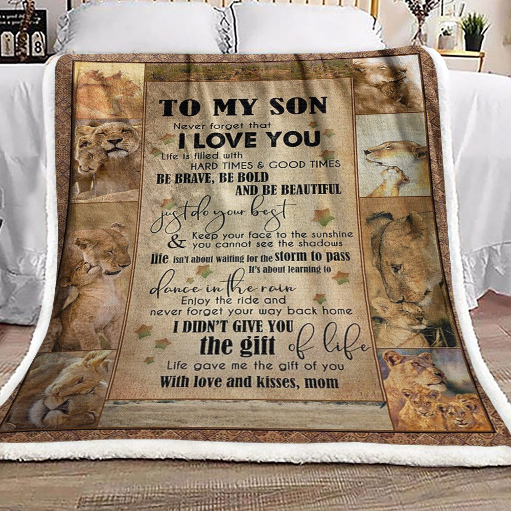 Son And Mom Lion CLH2511443F Sherpa Fleece Blanket