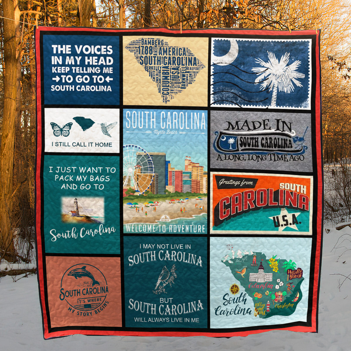 South Carolina CL14100461MDQ Quilt Blanket