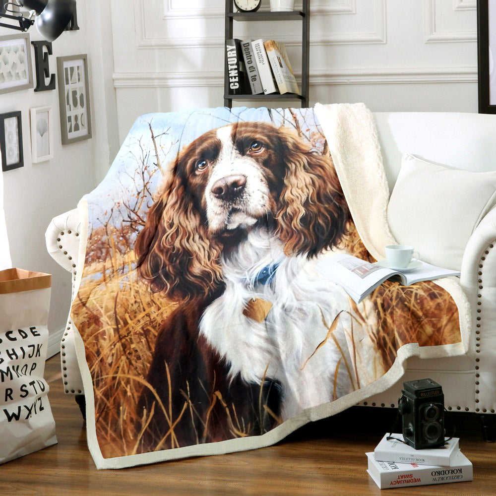 Springer Spaniel TN1611093TT Sherpa Fleece Blanket