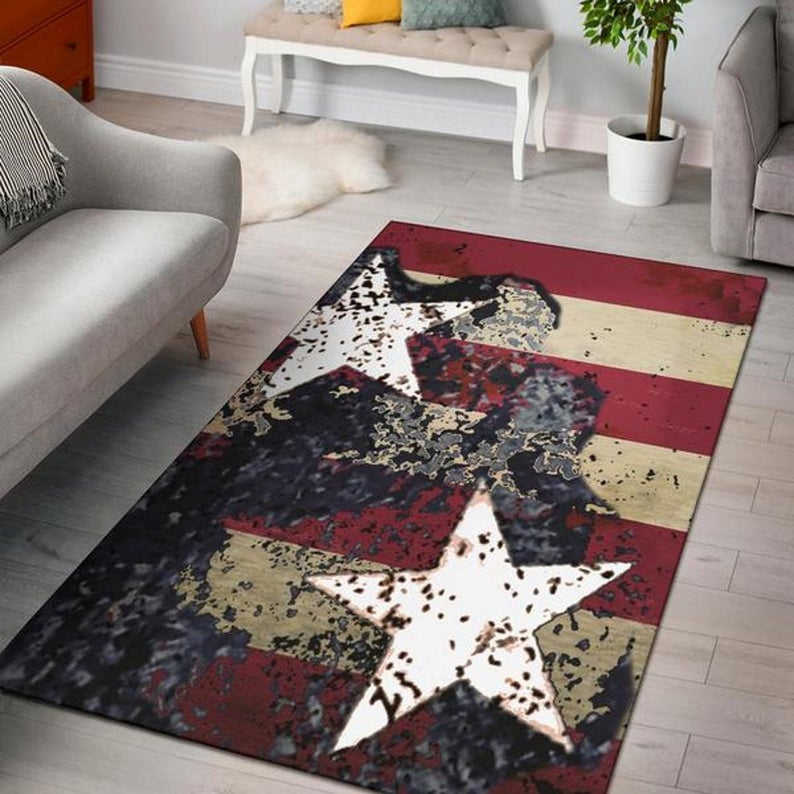 Stars Stripes American Flag CLA0310247R Rug