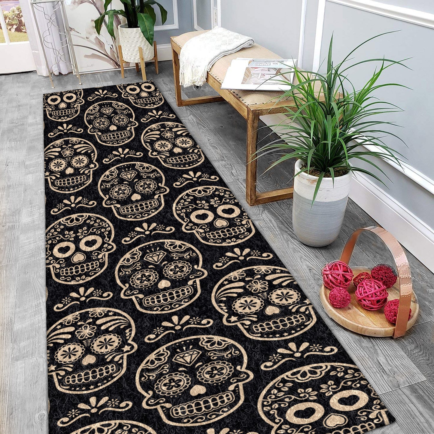 Sugar Skull NN230905N Runner Rug
