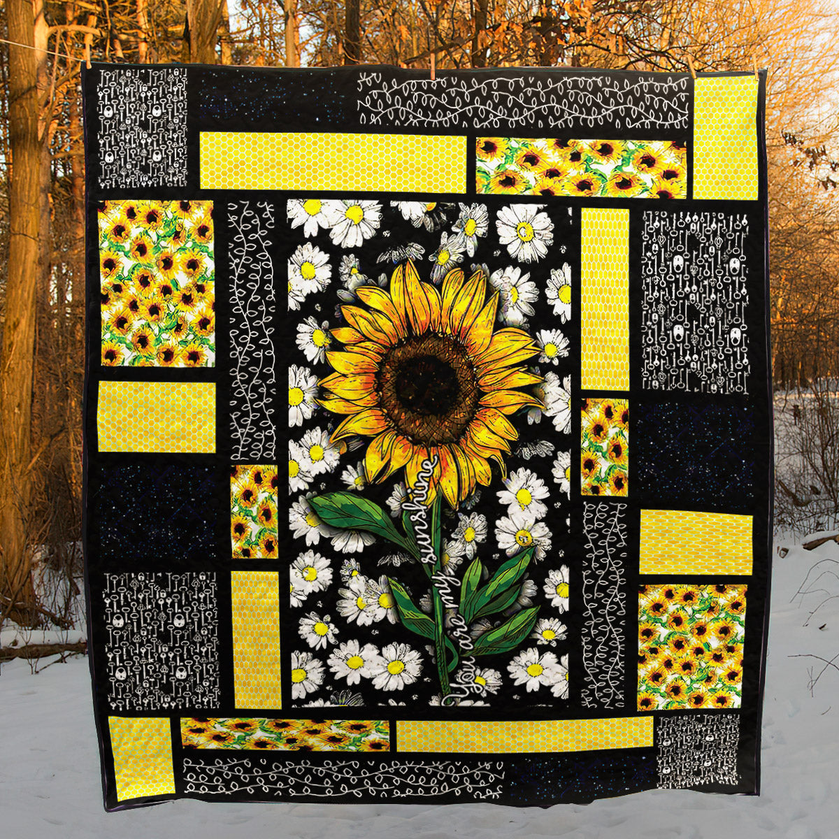 Sunflower CL09100134MDQ Quilt Blanket