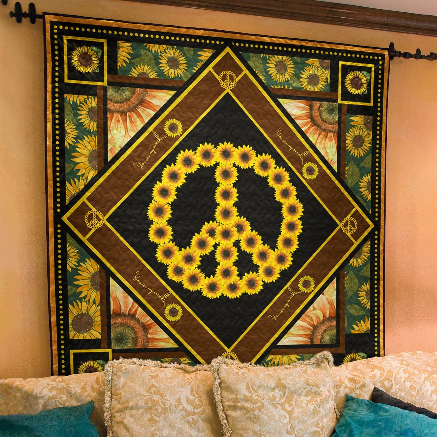 Sunflower Hippie Quilt Blanket TL290603Y