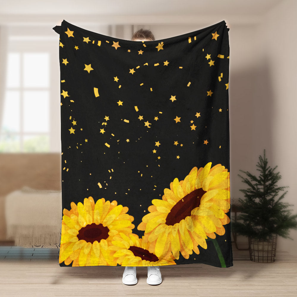 Sunflower BL270843F Sherpa Fleece Blanket