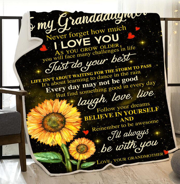 Sunflower CLM1110174S Sherpa Fleece Blanket