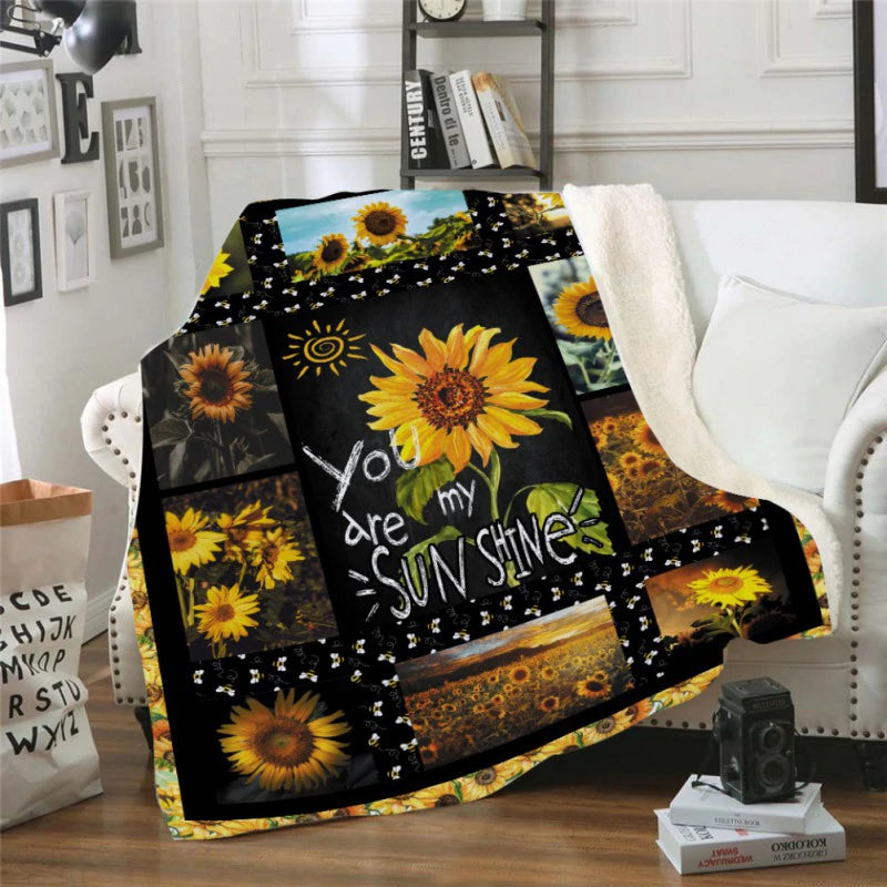 Sunflower CLP2810110TT Sherpa Fleece Blanket