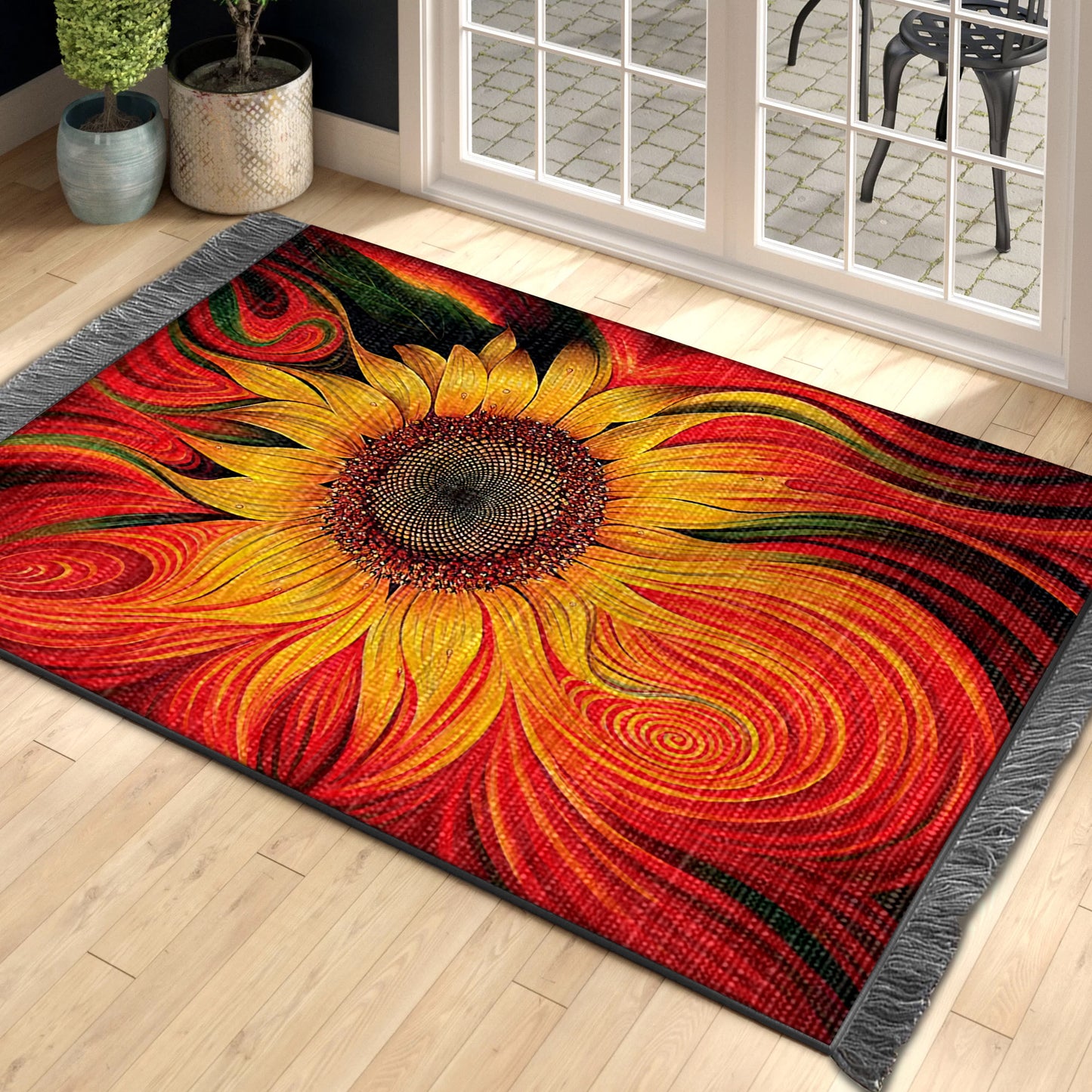 Sunflower DD230829O Decorative Floor-cloth