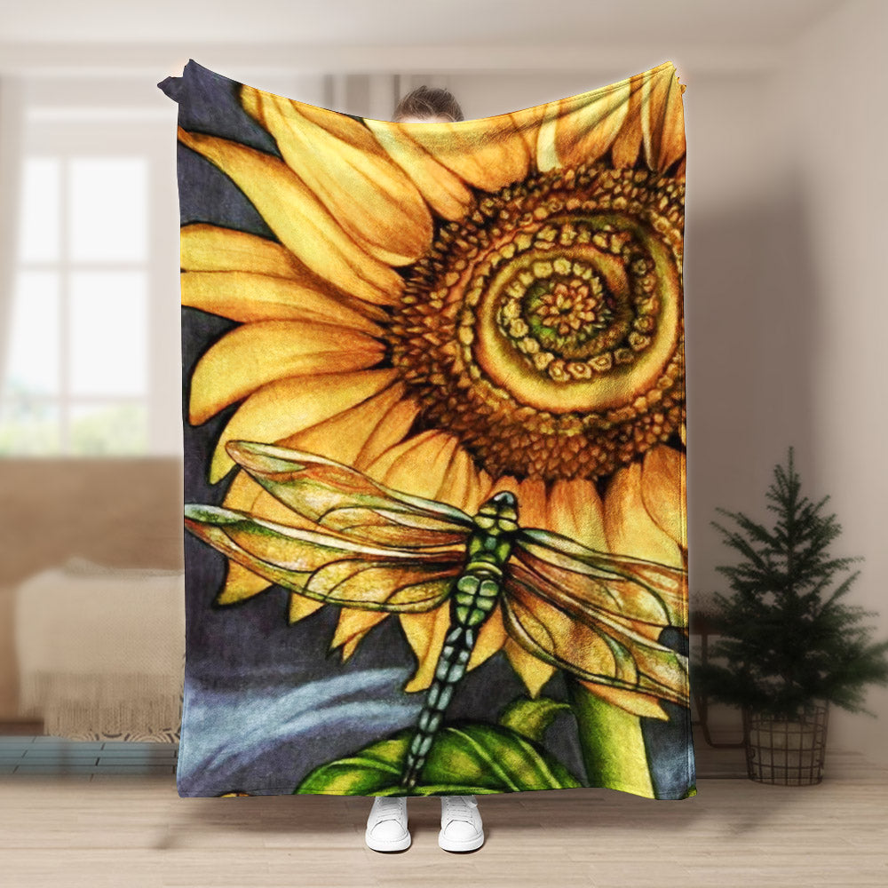 Sunflower DP170864F Sherpa Fleece Blanket