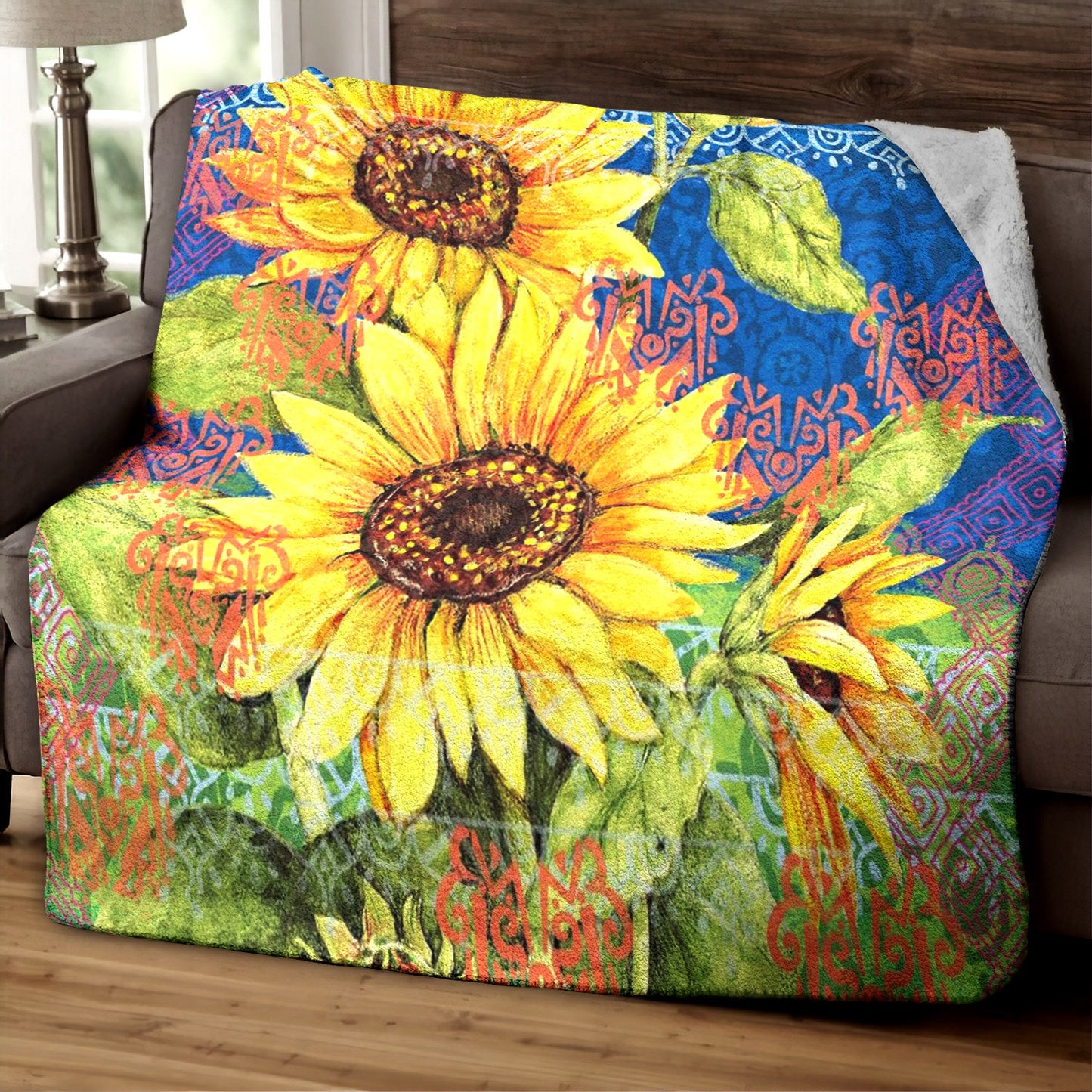 Sunflower HM240831TT Sherpa Fleece Blanket