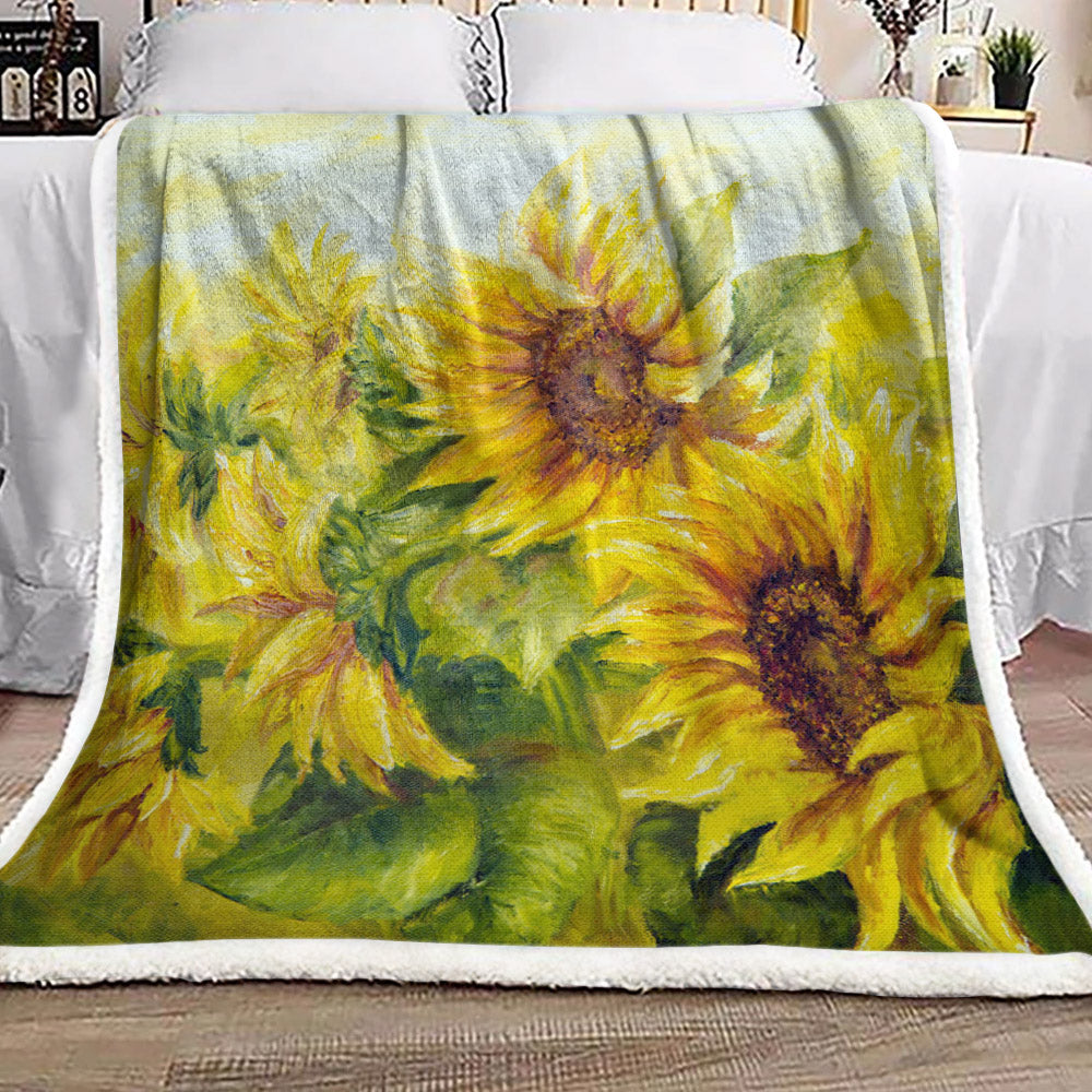 Sunflower HN0410187F Sherpa Fleece Blanket