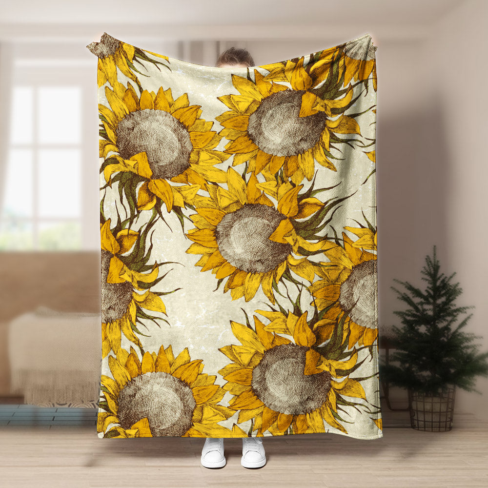 Sunflower HN300880F Sherpa Fleece Blanket