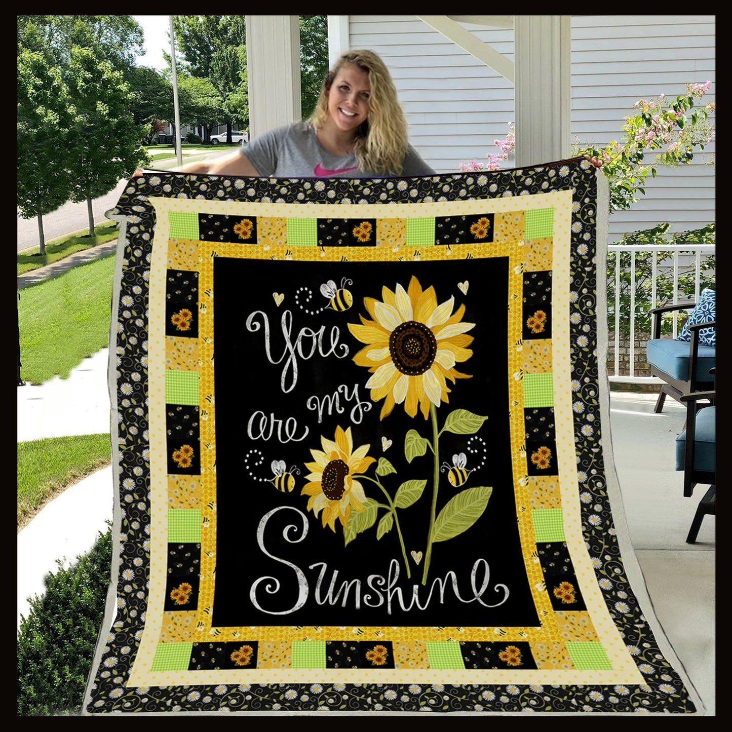 Sunflower You Are My Sunshine CLH1111147F Sherpa Fleece Blanket