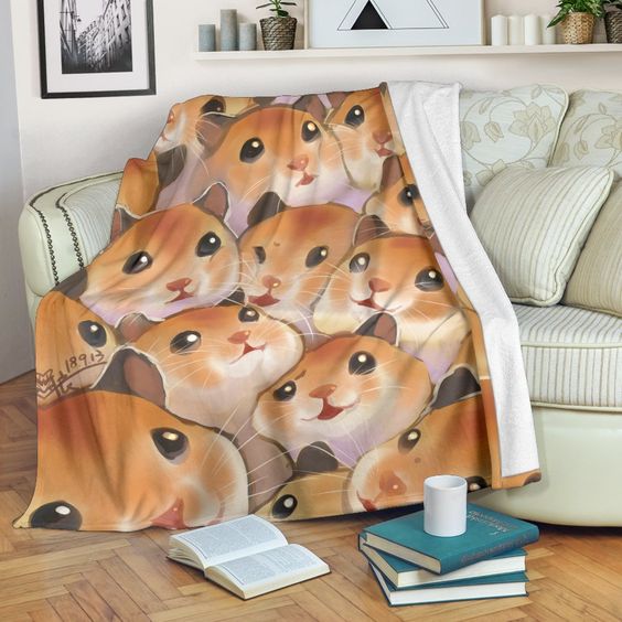 Syrian Golden Hamster CLA0810442F Sherpa Fleece Blanket