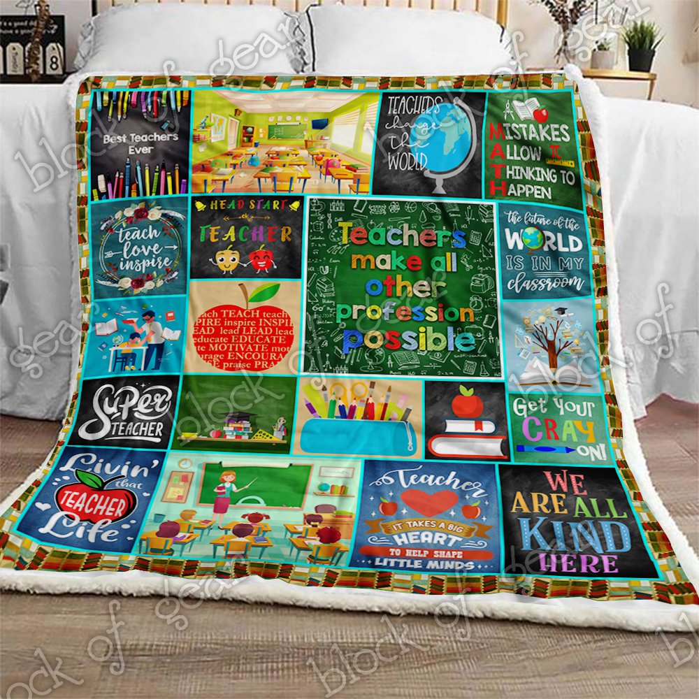 Teacher Life CL1909191MDF Sherpa Fleece Blanket