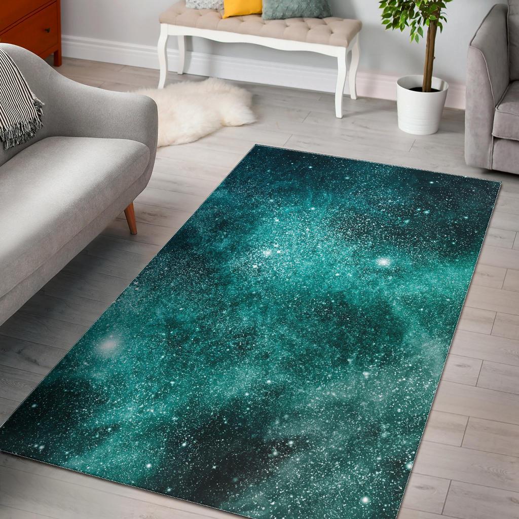 Teal Stardust Galaxy Space CL17100625MDR Rug