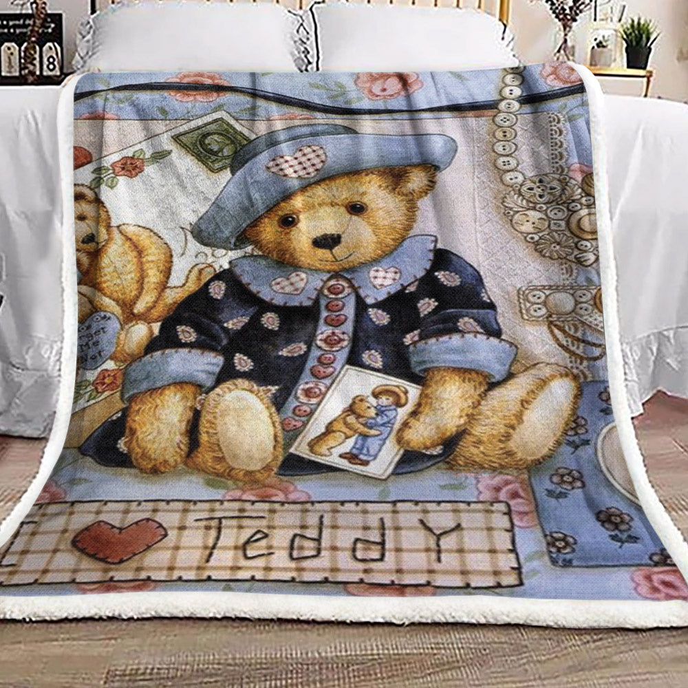 Teddy Bear BL2110269F Sherpa Fleece Blanket
