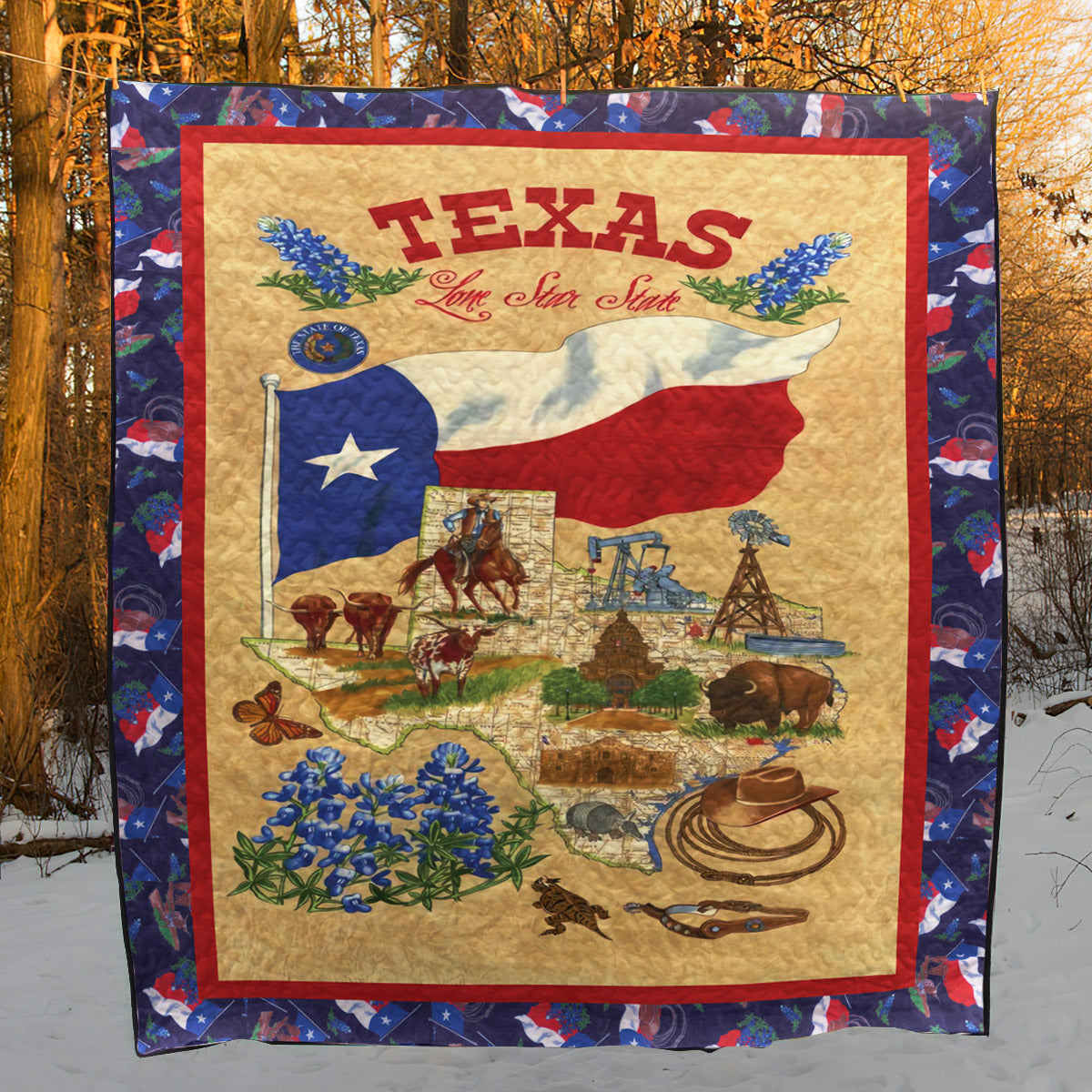 Texas Lone Star CLT0511157H Quilt Blanket
