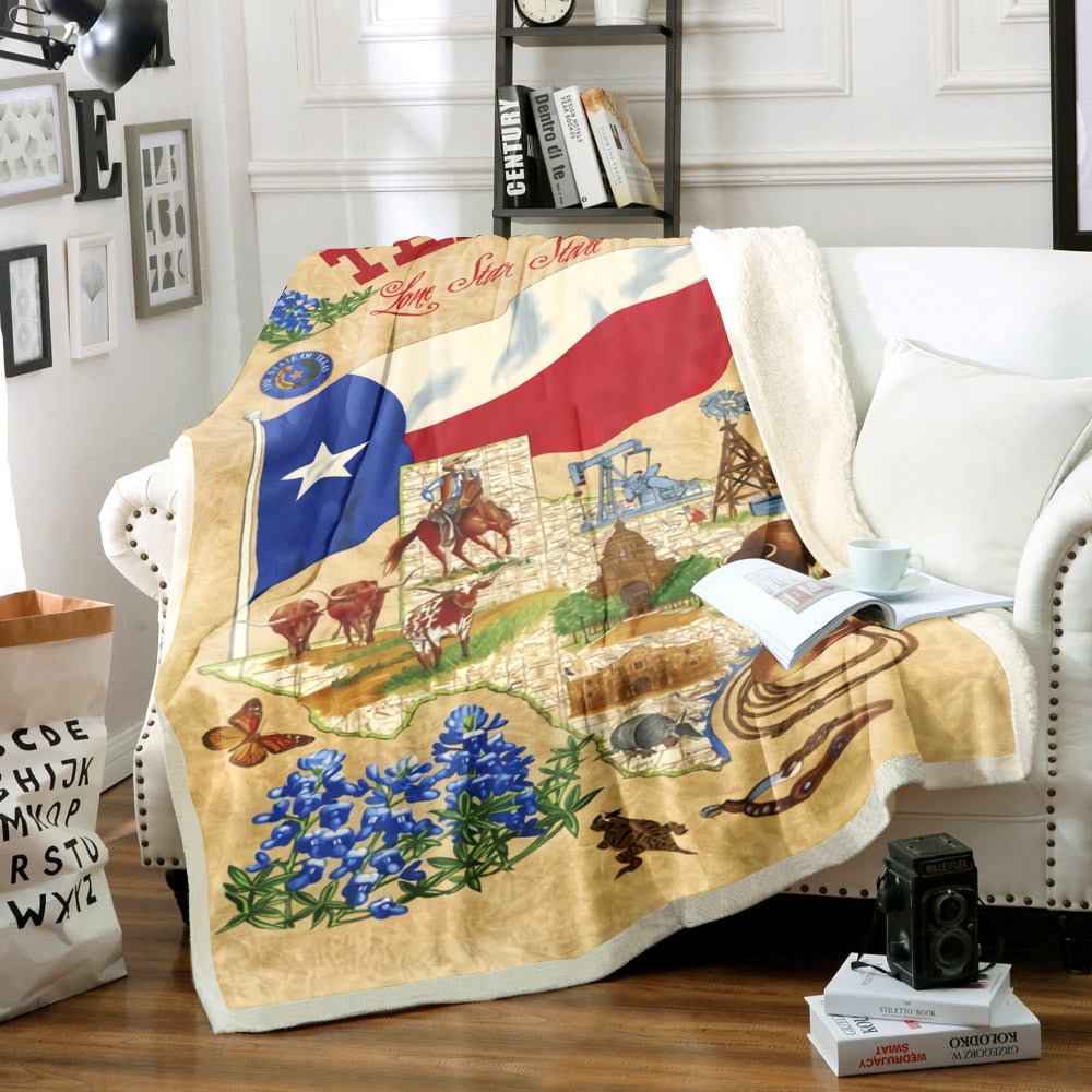Texas TT1511095TT Sherpa Fleece Blanket