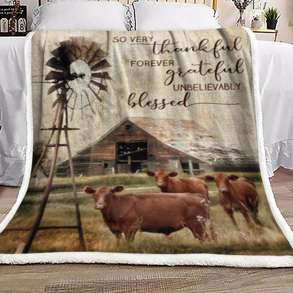 Thankful Cow CL22100084MDF Sherpa Fleece Blanket
