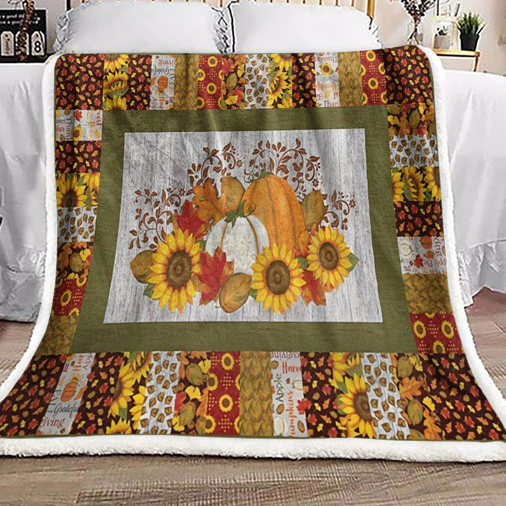 Thanksgiving HN0210231F Sherpa Fleece Blanket
