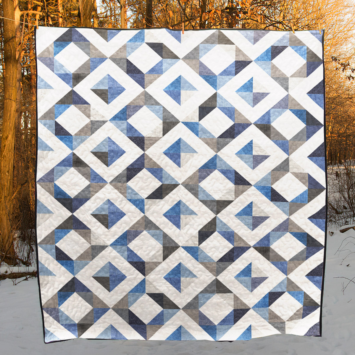 The Blue CLA1510471Q Quilt Blanket