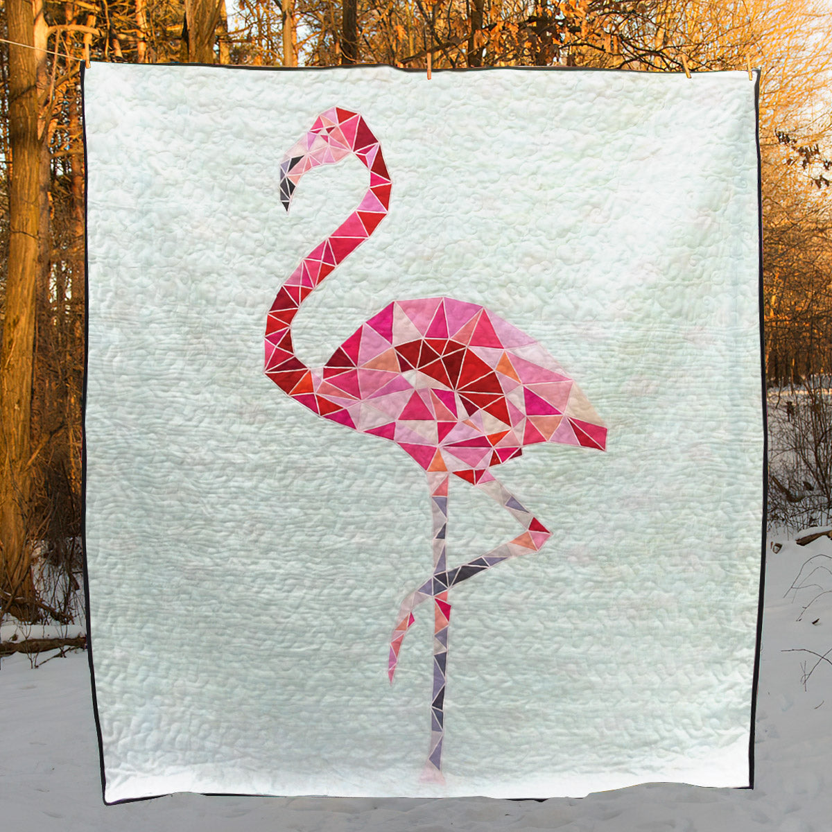 The Flamingo CLA1210338Q Quilt Blanket