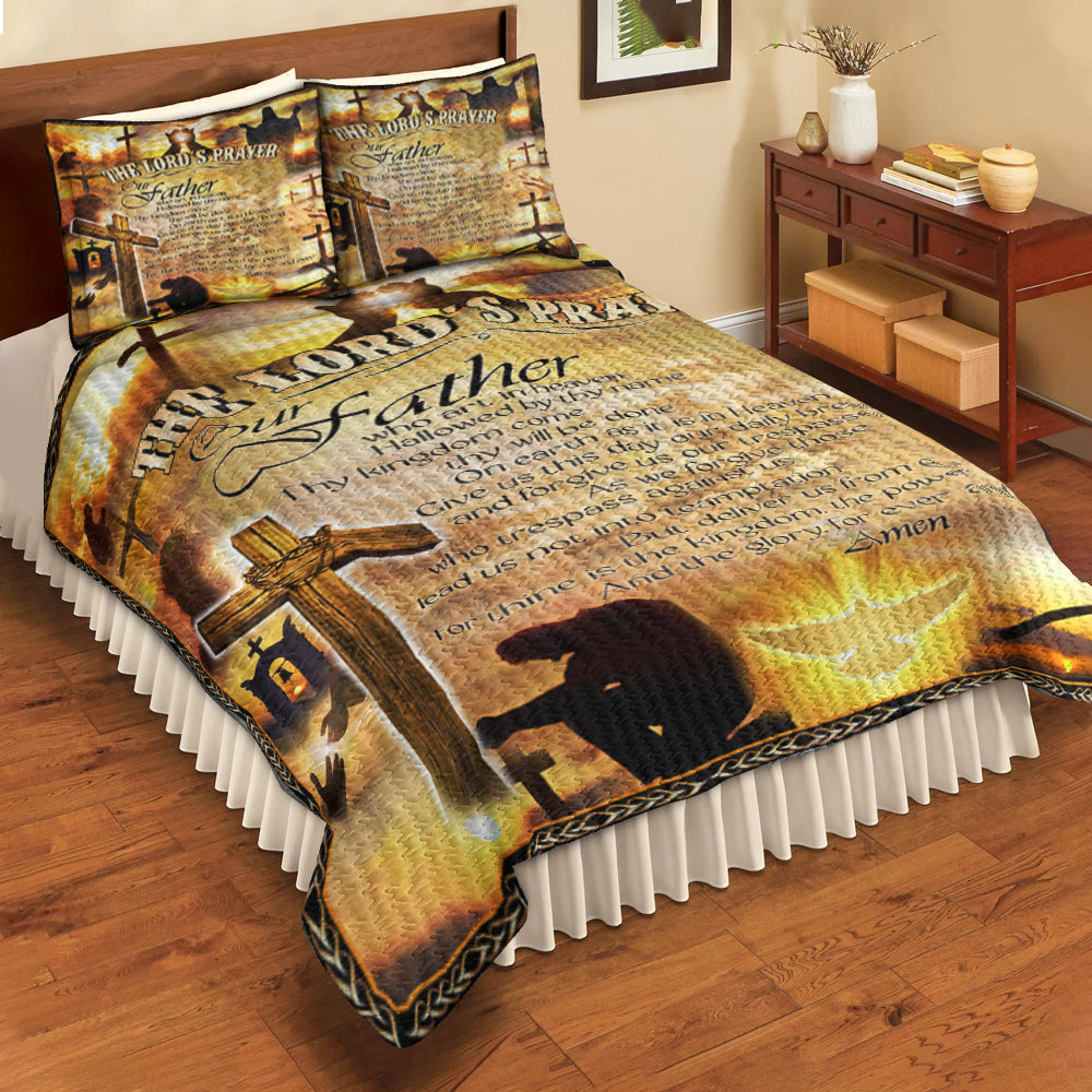 The Lord Prayer Quilt Bedding Set TL130604QS