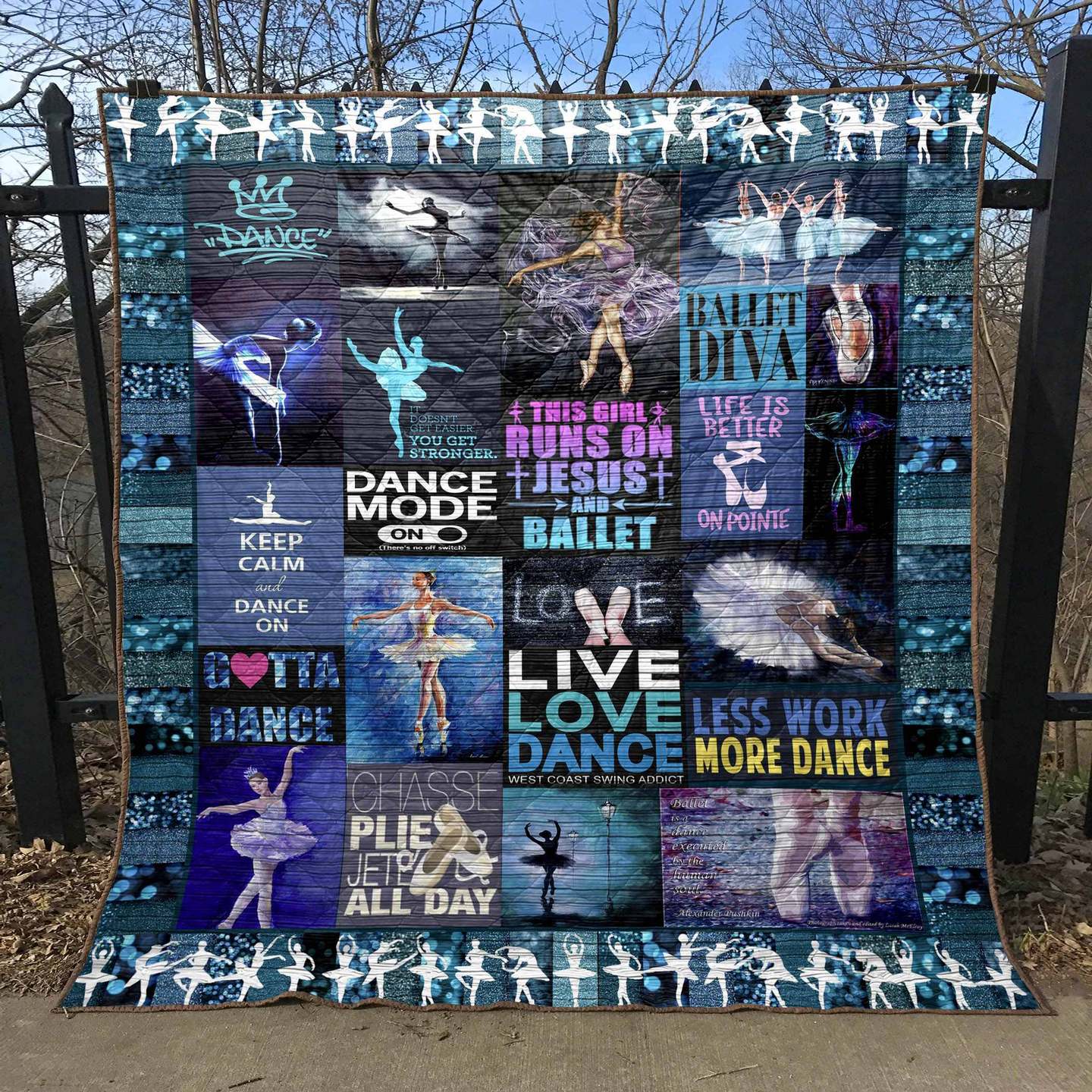 This Girl Runs On Jesus And Ballet CL16100242MDQ Quilt Blanket