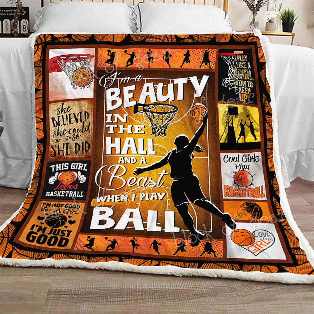 This Girl Loves Basketball CL2709476MDF Sherpa Fleece Blanket