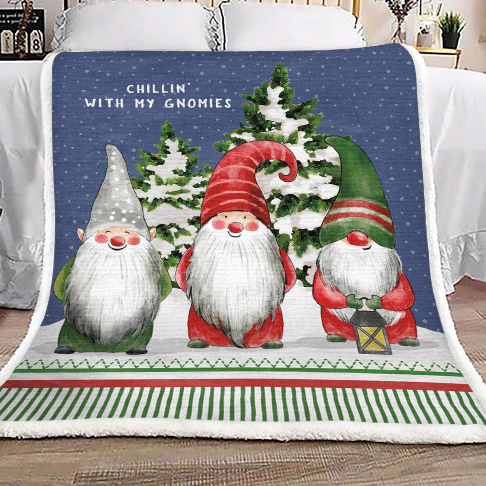 Three Gnome Christmas HN0711014F Sherpa Fleece Blanket