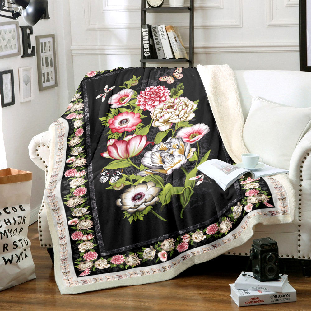 Tivoli Butterfly Garden TN1811209TT Sherpa Fleece Blanket